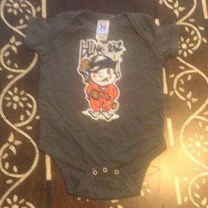 NWOT gray Blink 182 onesie size 12 months